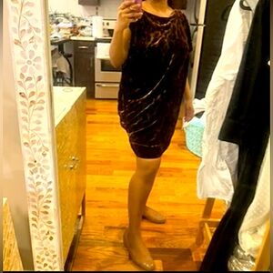 Diane von Furstenberg Dress, animal print - classic vevet bateau off shoulder S